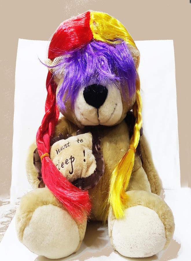 ARTBOX Coloured Braided Hair Wig for Ladies Teenagers and Kids Free Size, Best for Holi and Stage Drama Show - Image 2